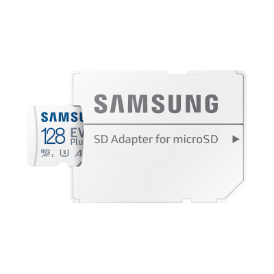 Карта пам'яті Samsung microSD 128GB C10 UHS-I  R130MB/s Evo Plus + SD