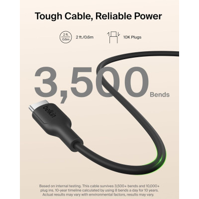 Акумулятор портативний літій-іонний Power Bank Belkin 5000мА·год, 20Вт PD/Qi2 15Вт, Magnetic Kickstand, чорний