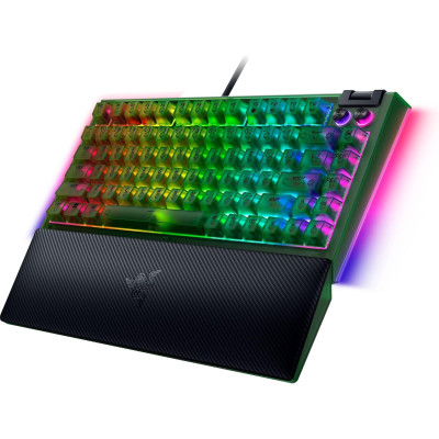 Клавіатура механічна Razer BlackWidow V4 75%, 83key, Mechanical Tactile Switch GEN-3, USB-A, EN, RGB, Phantom Green Ed.