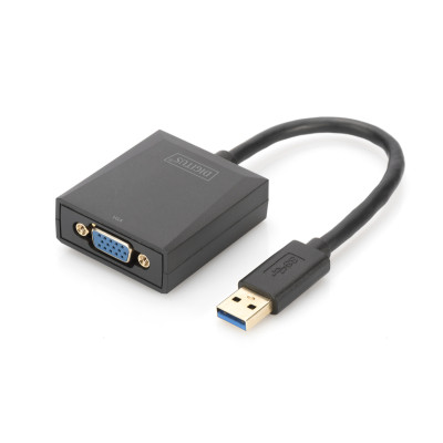 Адаптер DIGITUS USB 3.0 - VGA Full HD, M/F, 0.15м Адаптер DIGITUS USB 3.0 - VGA Full HD, M/F, 0.15м