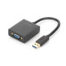 Адаптер DIGITUS USB 3.0 - VGA Full HD, M/F, 0.15м