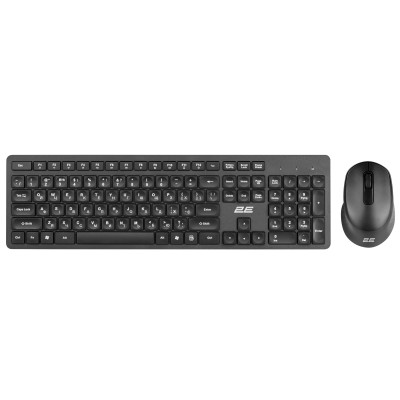 Комплект клавіатура та миша 2E MK420 WL, EN/UK, чорний