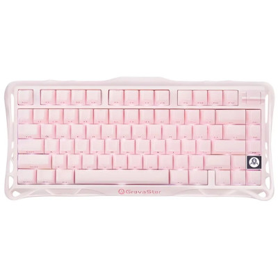 Клавіатура механічна GravaStar Mercury K1 80keys, GravaStar x Kailh Cheery Pink, EN, BT/WL/USB, Sakura Pink