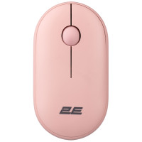 Миша 2E MF300 Silent, WL/BT, рожевий