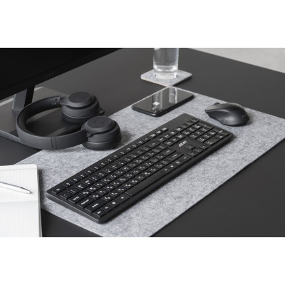 Клавіатура мембранна 2E KS260 106key, WL, EN/UK, чорний