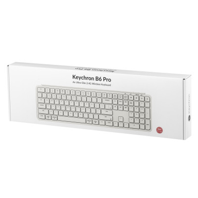 Клавіатура мембрана Keychron B6 Pro, USB/WL/BT, ivory white Клавіатура мембрана Keychron B6 Pro, USB/WL/BT, ivory white