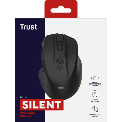 Миша Trust Nito Silent, WL, чорний