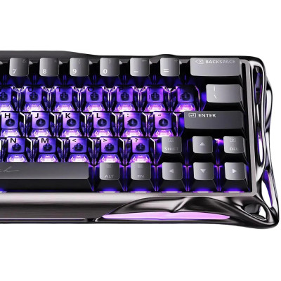 Клавіатура магнітна GravaStar Mercury V60 Pro 60keys, GravaStar Blackcore, USB-A, 8k,RGB, GunMetal