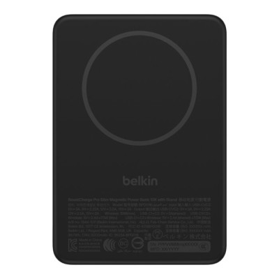 Акумулятор портативний літій-іонний Power Bank Belkin 10000мА·год, 30Вт PD/Qi2 15Вт, Magnetic Kickstand, чорний Акумулятор портативний літій-іонний Power Bank Belkin 10000мА·год, 30Вт PD/Qi2 15Вт, Magnetic Kickstand, чорний