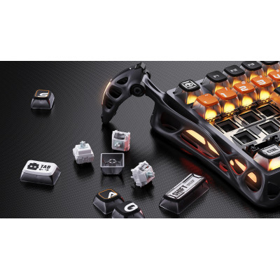 Клавіатура механічна GravaStar Mercury K1 Pro 80keys, GravaStar x Kailh Speedy Mint, BT/WL/USB, RGB, CyberFlare