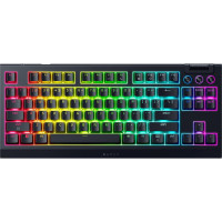 Клавіатура механічна Razer BlackWidow V4 TKL HyperSpeed, 87key, Orange Switch Gen-3, USB-A/WL/BT, EN, RGB, чорний