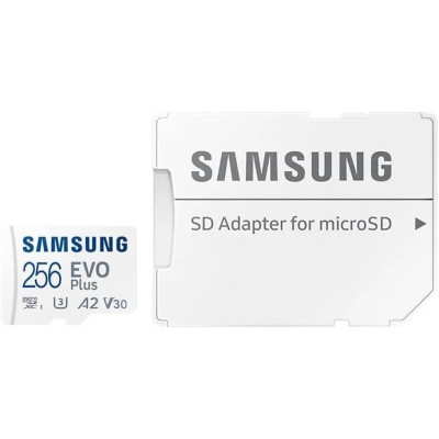 Карта пам'яті Samsung microSD 256GB C10 UHS-I  R130MB/s Evo Plus + SD