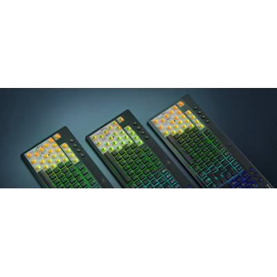Клавіатура механічна Razer BlackWidow V4 Low-profile HyperSpeed, 104key, Green Switch, USB-A/WL/BT, EN, RGB, чорний Клавіатура механічна Razer BlackWidow V4 Low-profile HyperSpeed, 104key, Green Switch, USB-A/WL/BT, EN, RGB, чорний
