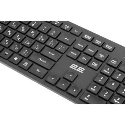 Комплект клавіатура та миша 2E MK420 WL, EN/UK, чорний