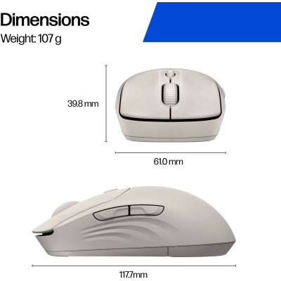 Миша HP 400 Quiet, WL/BT, maple Миша HP 400 Quiet, WL/BT, maple