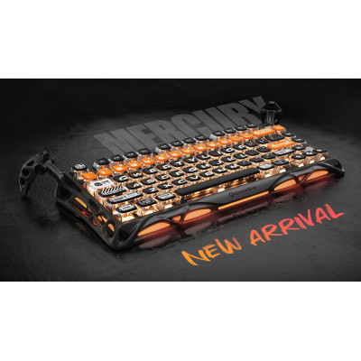 Клавіатура механічна GravaStar Mercury K1 Pro 80keys, GravaStar x Kailh Speedy Mint, BT/WL/USB, RGB, CyberFlare