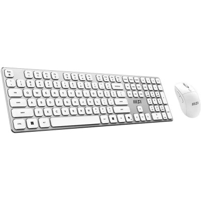 Комплект клавіатура та миша MSI FORGE K210 W COMBO WHITE UA, Wireless