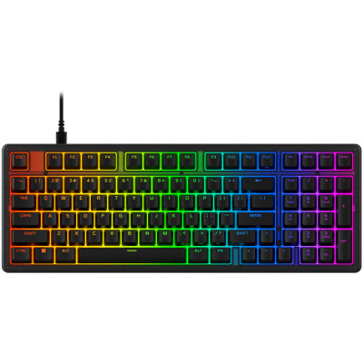 Клавіатура механічна HyperX Alloy Origins 2 1800 103key, Red, USB-A, Hot-Swap, EN/UA, RGB, чорний