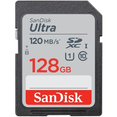 Карта пам'яті SanDisk SD 128GB C10 UHS-I R140MB/s Ultra Карта пам'яті SanDisk SD 128GB C10 UHS-I R140MB/s Ultra
