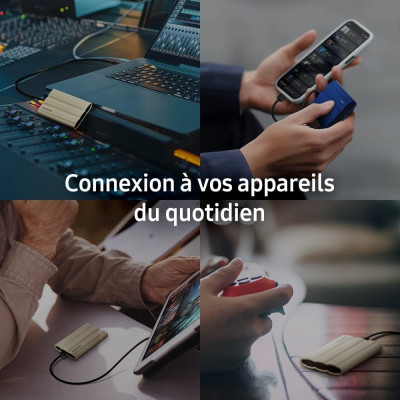 Портативний SSD Samsung 2TB USB 3.2 Gen 2 Type-C T7 Shield