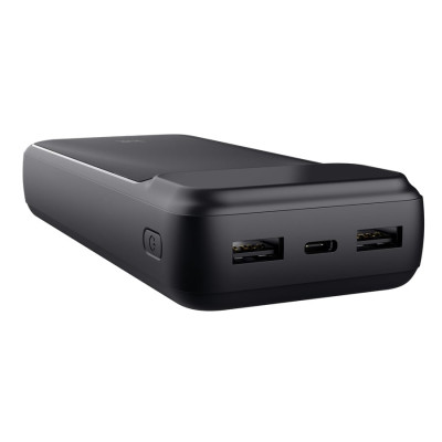 Акумулятор портативний літій-іонний power bank Trust Avala, 20000мА·год, 2хUSB-A/USB-C, 20W, PD/QC 3.0, чорний Акумулятор портативний літій-іонний power bank Trust Avala, 20000мА·год, 2хUSB-A/USB-C, 20W, PD/QC 3.0, чорний