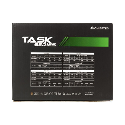 Блок живлення CHIEFTEC Task  (700W), >85%, 80+ Bronze, 120мм, 1xMB 24pin(20+4), 1xCPU 8pin(4+4), 3xMolex, 6xSATA, 2xPCIe 8pin(6+2)
