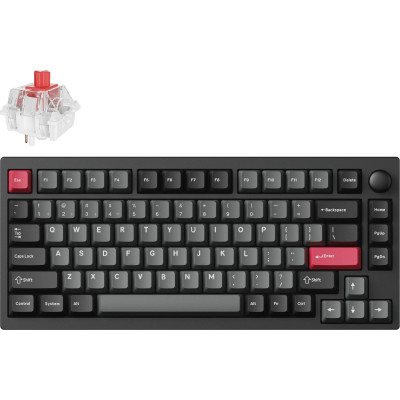 Клавіатура механічна Lemokey P1 Pro 84Key, Keychron Super Red, WL/BT/USB-A, QMK/VIA, Hot-Swap, EN/UKR, RGB, Knob, Carbon Black Клавіатура механічна Lemokey P1 Pro 84Key, Keychron Super Red, WL/BT/USB-A, QMK/VIA, Hot-Swap, EN/UKR, RGB, Knob, Carbon Black