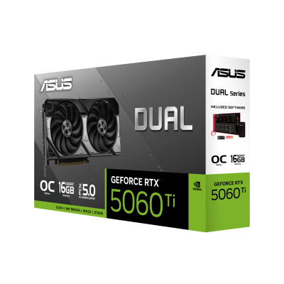 Відеокарта ASUS GeForce RTX 5060 TI 16GB GDDR7 OC DUAL-RTX5060TI-O16G Відеокарта ASUS GeForce RTX 5060 TI 16GB GDDR7 OC DUAL-RTX5060TI-O16G