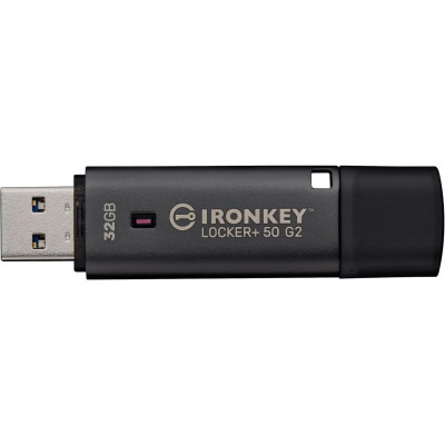 Накопичувач Kingston   32GB USB 3.2 Type-A Gen1 IronKey Locker+ 50 G2