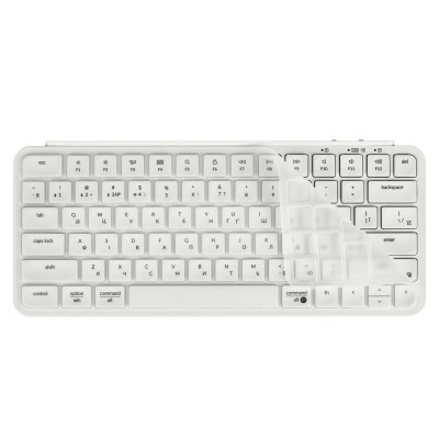 Клавіатура мембрана Keychron B1 Pro, USB/WL/BT, ivory white