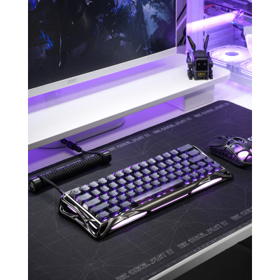 Клавіатура магнітна GravaStar Mercury V60 60keys, UFO Magnetic Gaming, 8K, USB-A, RGB, Gunmetal Smok Клавіатура магнітна GravaStar Mercury V60 60keys, UFO Magnetic Gaming, 8K, USB-A, RGB, Gunmetal Smok