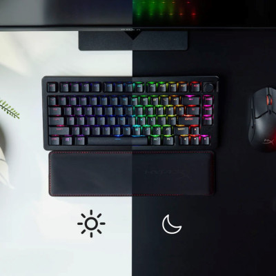 Клавіатура механічна HyperX Alloy Rise 75key, Red, USB-A/WL/BT, EN/UA, RGB, чорний
