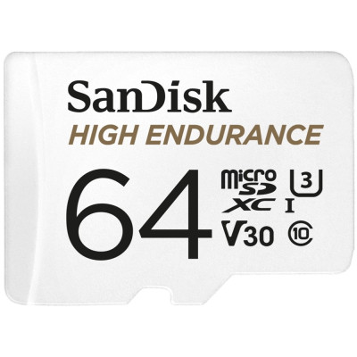 Карта пам'яті SanDisk microSD 64GB C10 UHS-I U3 V30 R100/W40MB/s High Endurance Карта пам'яті SanDisk microSD 64GB C10 UHS-I U3 V30 R100/W40MB/s High Endurance