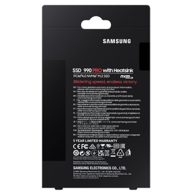 Накопичувач SSD Samsung M.2 2TB PCIe 4.0 990PRO + радіатор