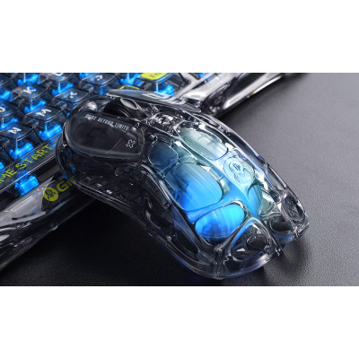 Миша GravaStar Mercury M2, BT/WL/USB-A, RGB, чорно-прозорий Миша GravaStar Mercury M2, BT/WL/USB-A, RGB, чорно-прозорий