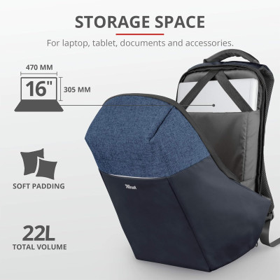Рюкзак TRUST Nox Anti-theft 16 Рюкзак TRUST Nox Anti-theft 16