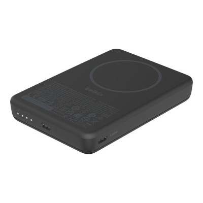 Акумулятор портативний літій-іонний Power Bank Belkin 10000мА·год, 20Вт/Qi2 7.5Вт, Slim Magnetic Ring, чорний