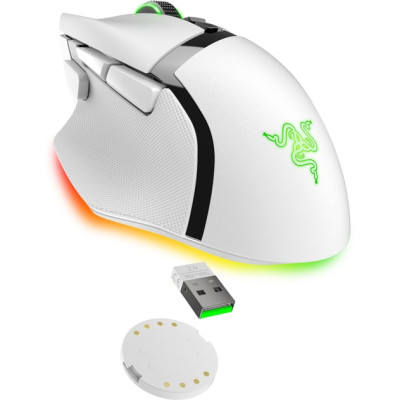 Миша Razer Basilisk V3 Pro 35K, RGB, USB-A/WL/BT, білий