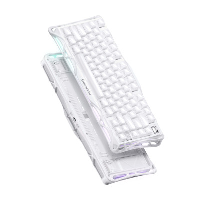 Клавіатура механічна GravaStar Mercury K1 80keys, GravaStar x Kailh Cheery Pink, EN, BT/WL/USB, Opaline White Клавіатура механічна GravaStar Mercury K1 80keys, GravaStar x Kailh Cheery Pink, EN, BT/WL/USB, Opaline White