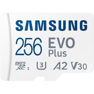 Карта пам'яті Samsung microSD 256GB C10 UHS-I  R130MB/s Evo Plus + SD