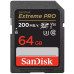 Карта пам'яті SanDisk SD   64GB C10 UHS-I U3 R200/W90MB/s Extreme Pro V30