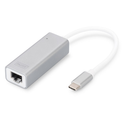 Адаптер DIGITUS USB-C - 10/100/1000 Mbps Ethernet Адаптер DIGITUS USB-C - 10/100/1000 Mbps Ethernet
