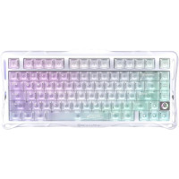 Клавіатура механічна GravaStar Mercury K1 Lite 80keys, GravaStar x BSUN Grey, BT/WL/USB, RGB, Crystal Aurora