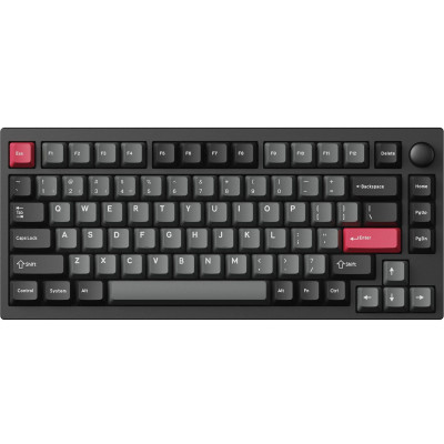 Клавіатура механічна Lemokey P1 Pro 84Key, Keychron Super Red, WL/BT/USB-A, QMK/VIA, Hot-Swap, EN/UKR, RGB, Knob, Carbon Black Клавіатура механічна Lemokey P1 Pro 84Key, Keychron Super Red, WL/BT/USB-A, QMK/VIA, Hot-Swap, EN/UKR, RGB, Knob, Carbon Black