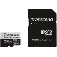 Карта пам'яті Transcend microSD  256GB C10 UHS-I U3 A2 R160/W125MB/s + SD