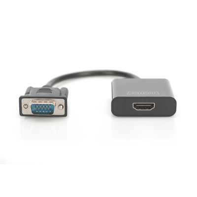 Адаптер DIGITUS VGA > HDMI (M/F), Full HD Адаптер DIGITUS VGA > HDMI (M/F), Full HD