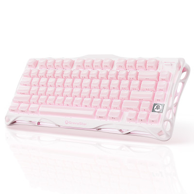 Клавіатура механічна GravaStar Mercury K1 80keys, GravaStar x Kailh Cheery Pink, EN, BT/WL/USB, Sakura Pink
