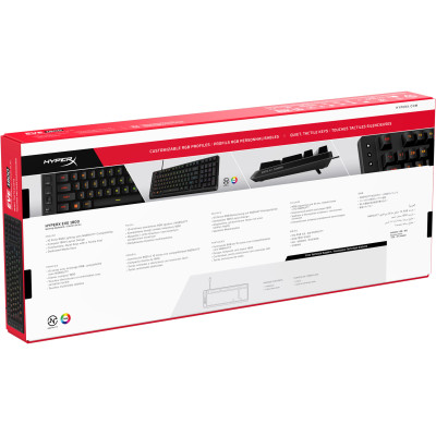 Клавіатура мембранна HyperX Alloy Origins EVE 1800 99key, Red, USB-A, EN/UA, RGB, чорний