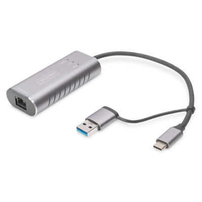 Адаптер DIGITUS USB-C/USB 3.0 - 2.5 Gbps Ethernet Адаптер DIGITUS USB-C/USB 3.0 - 2.5 Gbps Ethernet