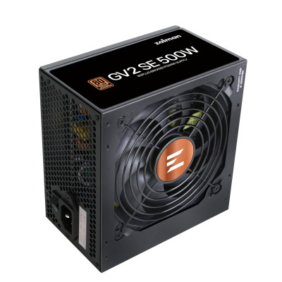Блок живлення Zalman GV2SE  (500W) 88%, 80+ Bronze, 120мм, 1xMB 24pin(20+4), 1xCPU(4pin+ 8pin), 3xMolex, 6xSATA, 2xPCIe 8pin(6+2)